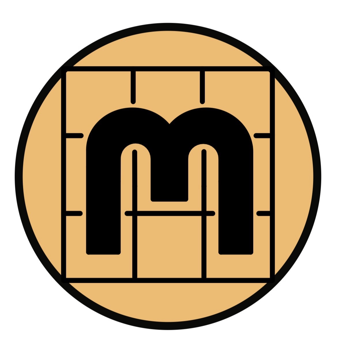 Morphiblock yellow M logo